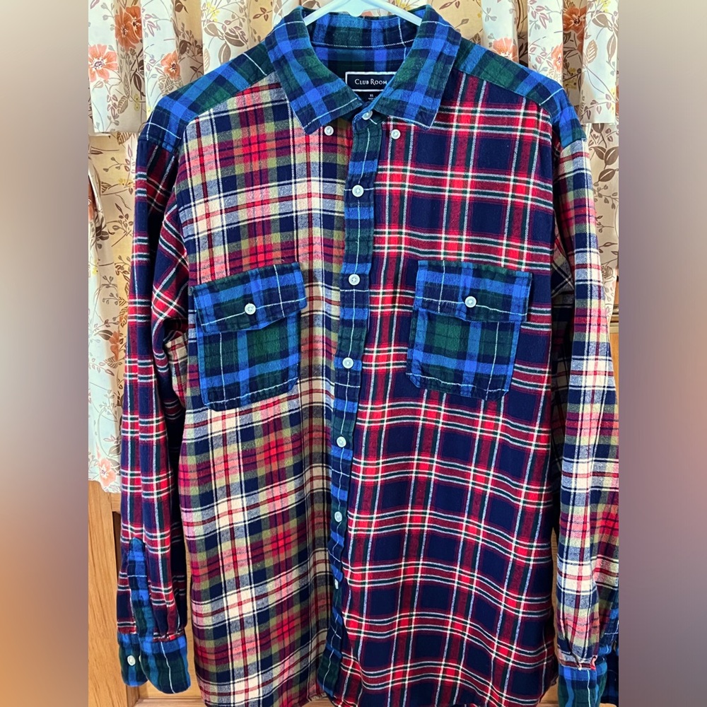 Club Room Men’s long sleeve flannel shirt size XL Excellent condition
